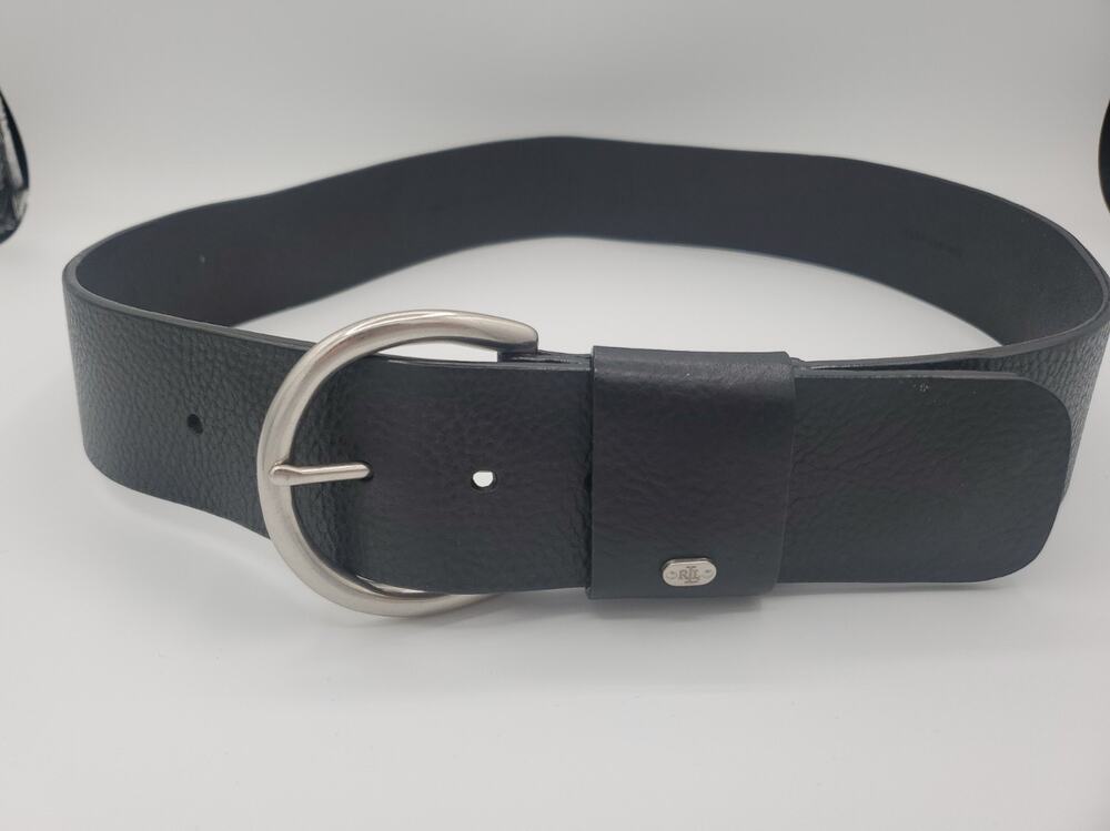 Ralph Lauren Black Leather Belt Sz Medium